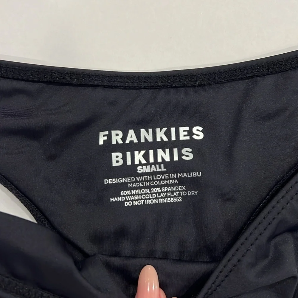 Frankie’s bikini’s Full Moon Micro black Bikini Bottom size small-NEW